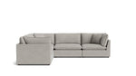 Chill Time Seccional modular cerrado de 5 piezas, avellana