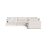 Chill Time Seccional modular cerrado de 5 piezas, avellana
