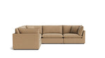 Chill Time Seccional modular cerrado de 5 piezas, avellana