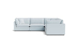 Chill Time Seccional modular cerrado de 5 piezas, avellana