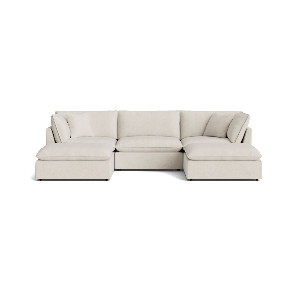 Chill Time Seccional modular en U de 5 piezas, abedul