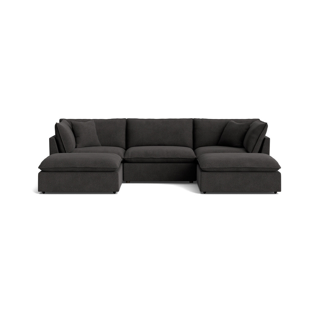 Chill Time seccional modular en U de 5 piezas, Dark Shadow