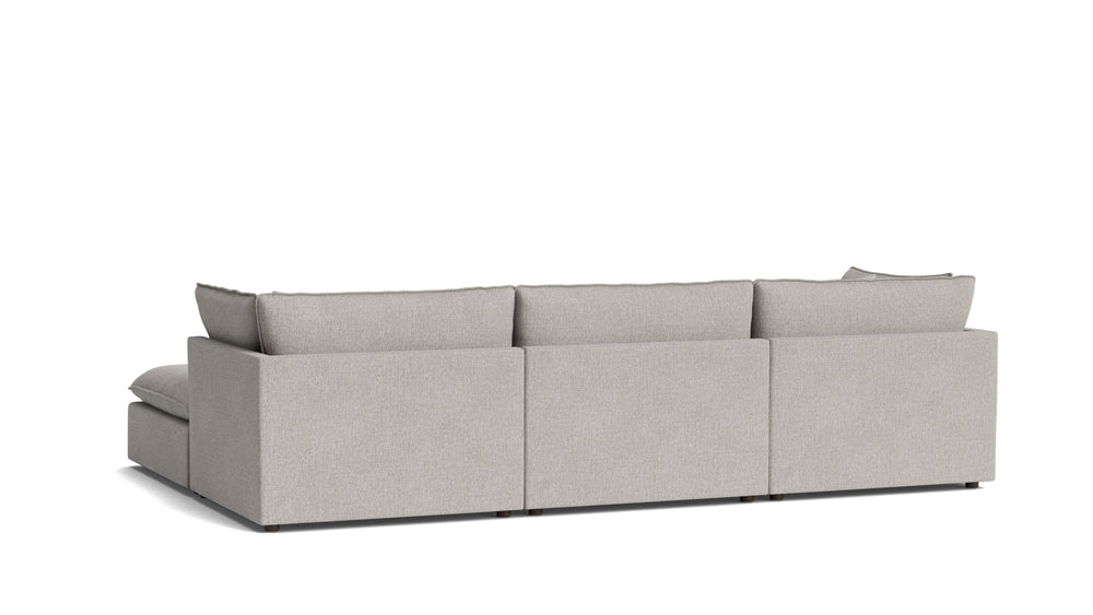 Chill Time Seccional modular en forma de U de 5 piezas, gris jaspeado