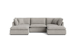 Chill Time Seccional modular en forma de U de 5 piezas, gris jaspeado