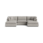 Chill Time Seccional modular en forma de U de 5 piezas, gris jaspeado