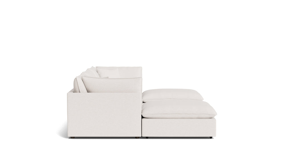 Chill Time Seccional modular en U de 5 piezas, Nomad Snow