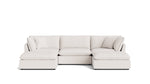 Chill Time Seccional modular en U de 5 piezas, Nomad Snow