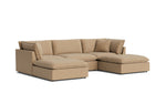 Chill Time Seccional modular en U de 5 piezas, avellana