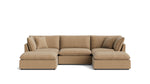 Chill Time Seccional modular en U de 5 piezas, avellana