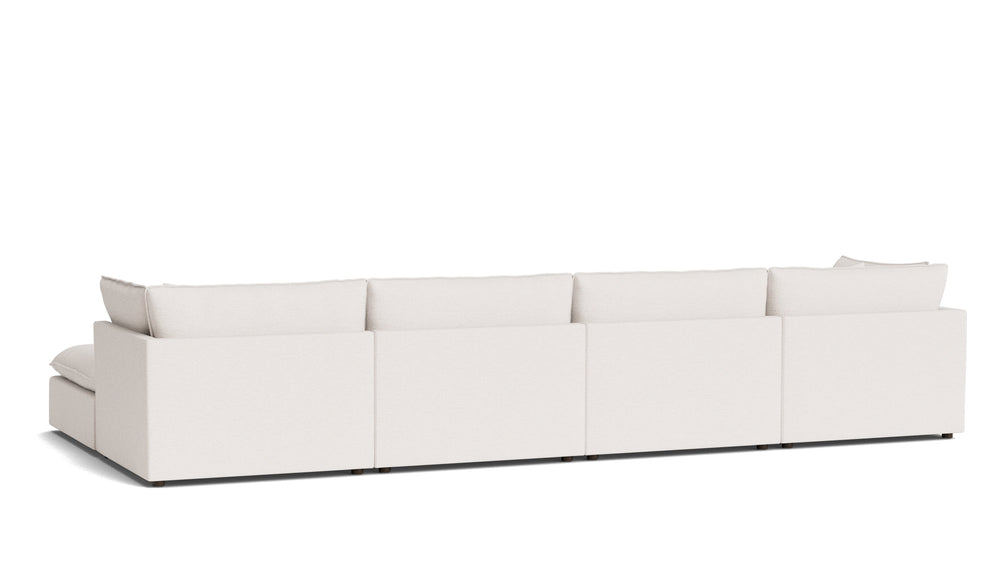 Chill Time seccional modular en forma de U de 6 piezas, Nomad Snow