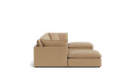 Seccional modular en forma de U Chill Time de 6 piezas, color avellana