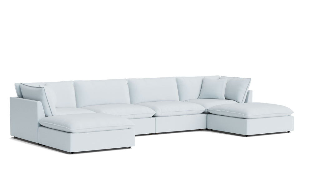 Chill Time Seccional modular en forma de U de 6 piezas, Cove