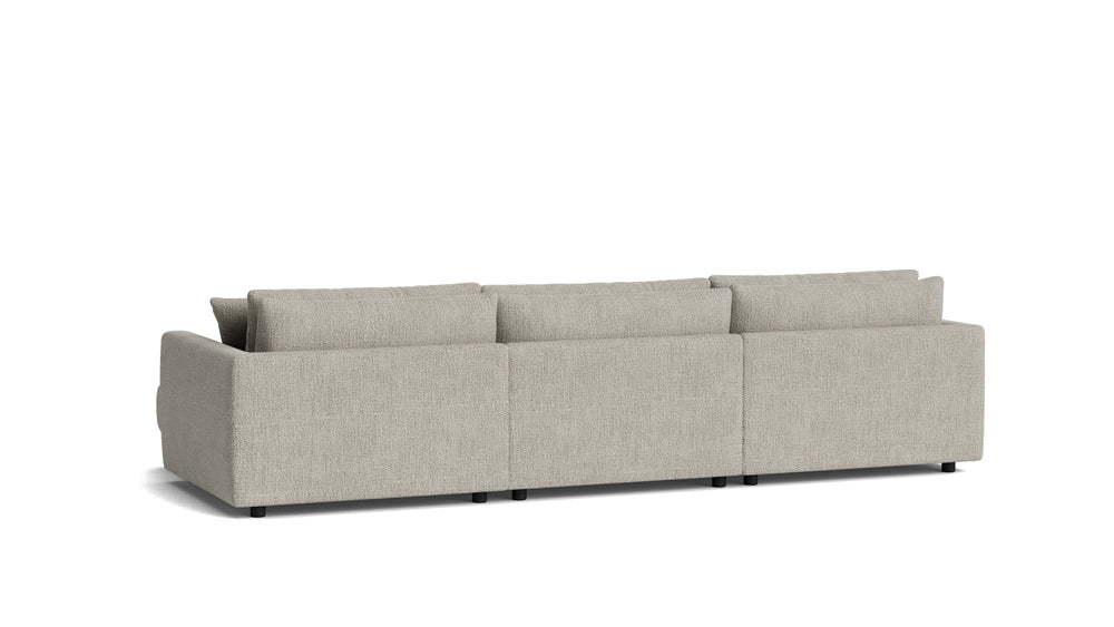 Soft Spot seccional modular de 3 piezas, orientación derecha, anacardo