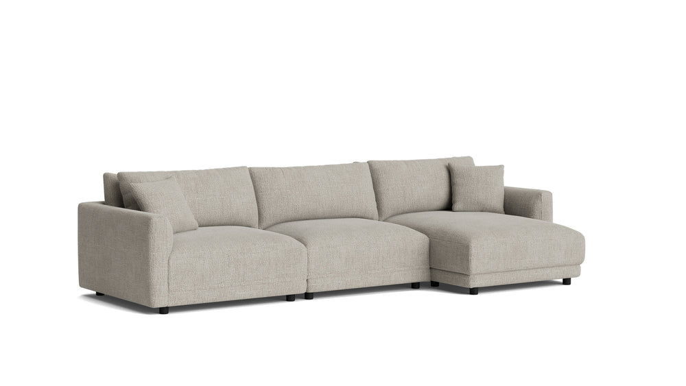 Soft Spot seccional modular de 3 piezas, orientación derecha, anacardo