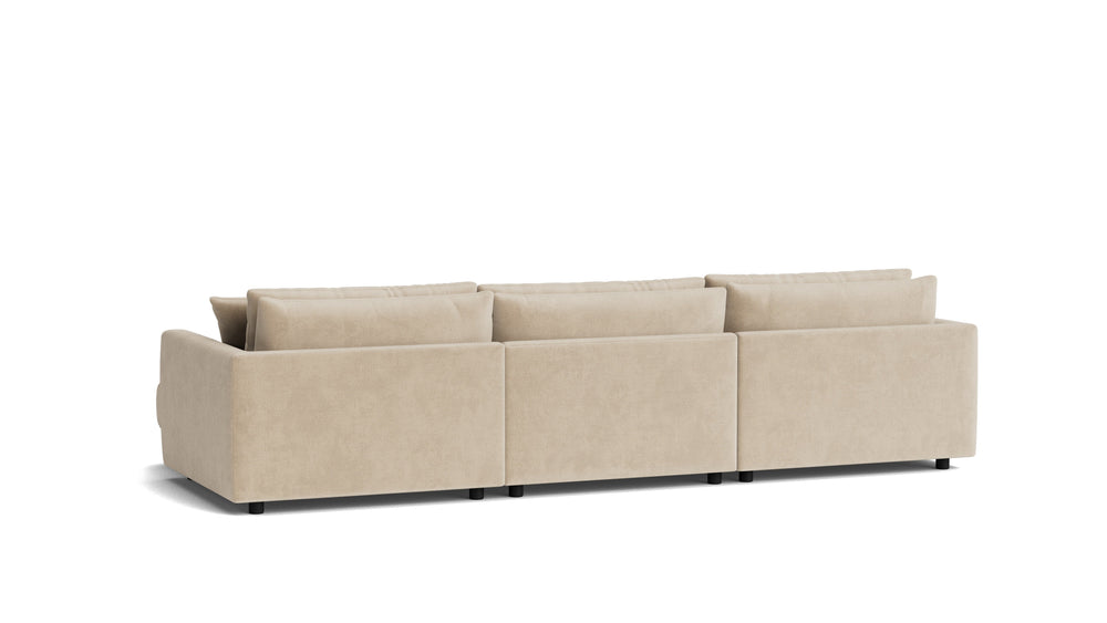 Soft Spot seccional modular de 3 piezas, orientación derecha, anacardo