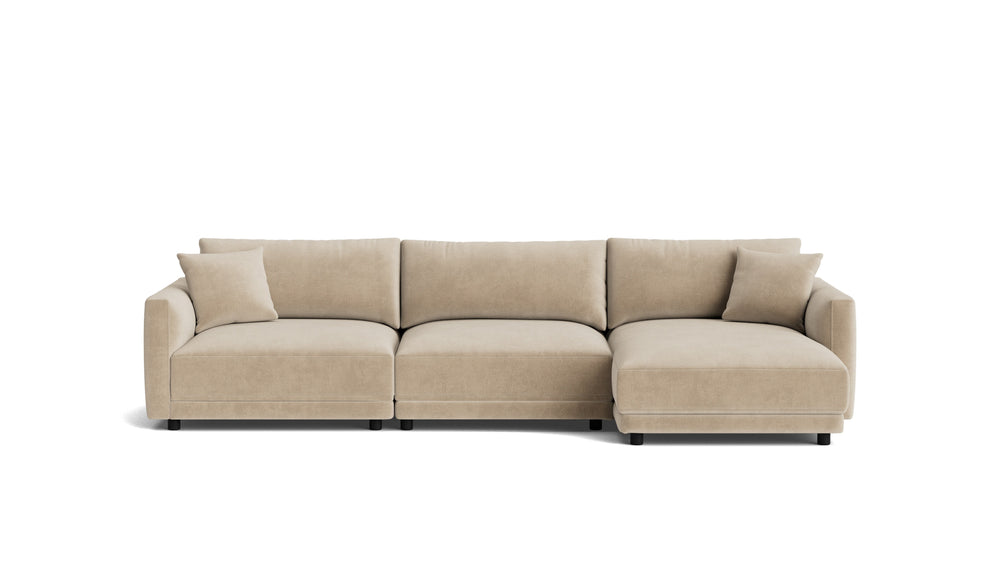 Soft Spot seccional modular de 3 piezas, orientación derecha, anacardo
