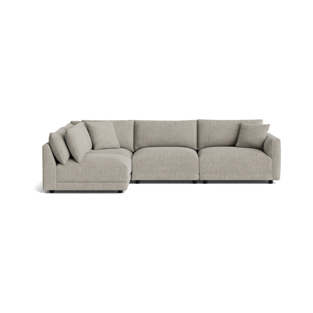 Soft Spot Seccional modular izquierdo de 4 piezas, anacardo