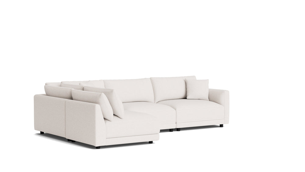 Soft Spot Seccional modular izquierdo de 4 piezas, anacardo