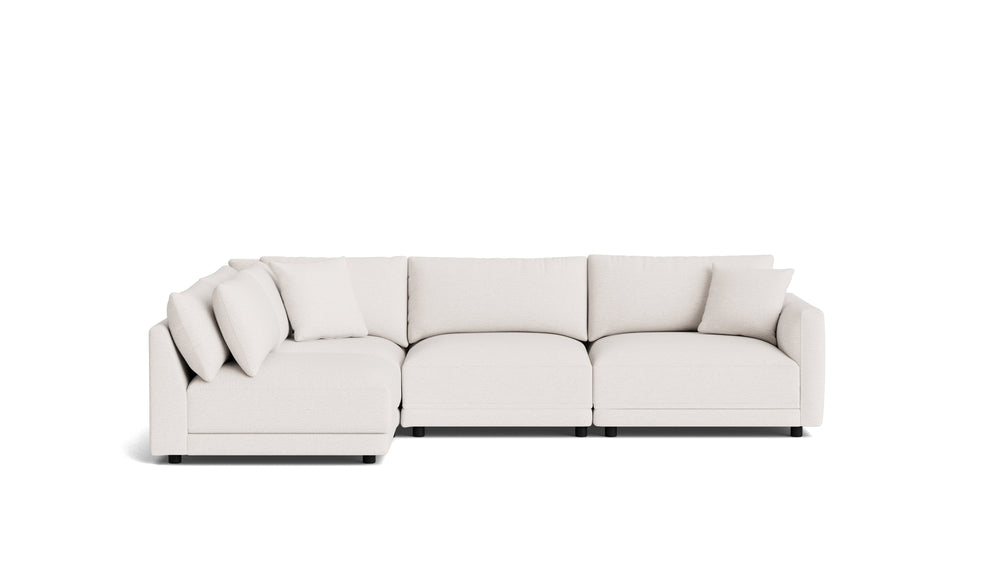 Soft Spot Seccional modular izquierdo de 4 piezas, anacardo