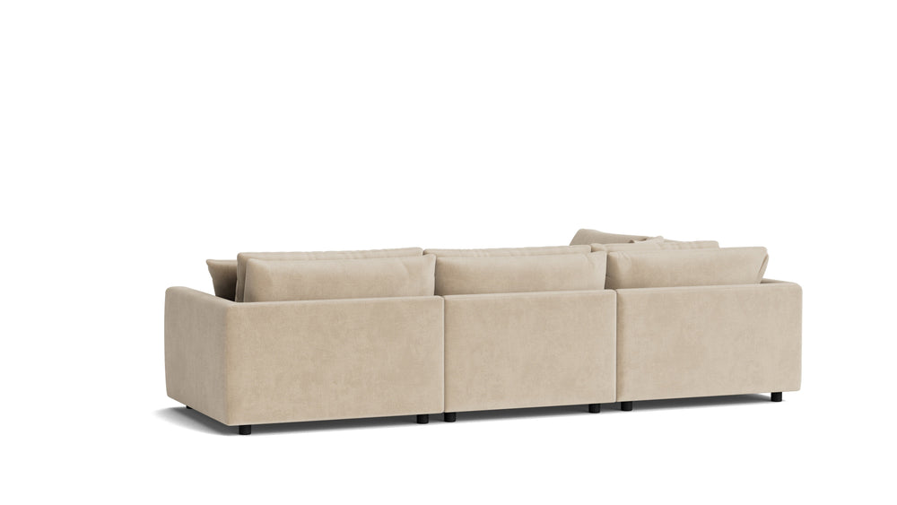 Soft Spot Seccional modular izquierdo de 4 piezas, anacardo