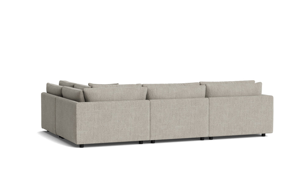Soft Spot Seccional modular de 4 piezas, derecho, anacardo
