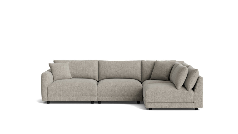 Soft Spot Seccional modular de 4 piezas, derecho, anacardo