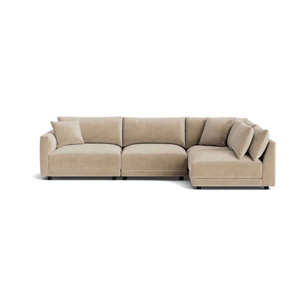 Soft Spot Seccional modular de 4 piezas, derecho, anacardo