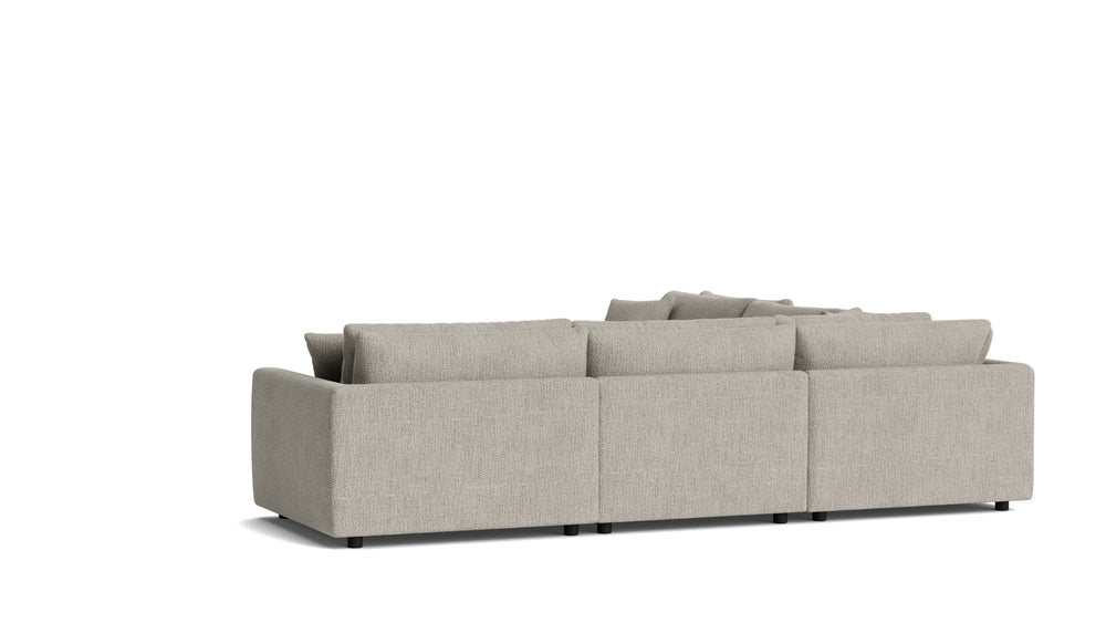 Soft Spot seccional modular cerrado de 5 piezas, Nomad Snow