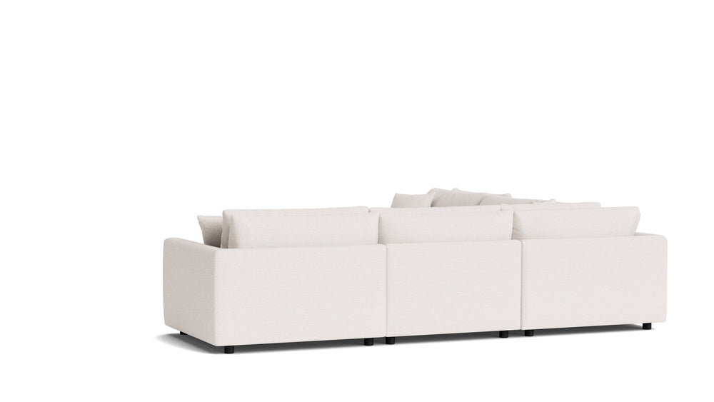 Soft Spot seccional modular cerrado de 5 piezas, Nomad Snow