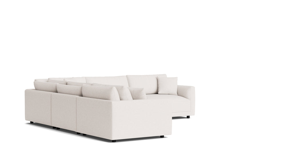 Soft Spot seccional modular cerrado de 5 piezas, Nomad Snow