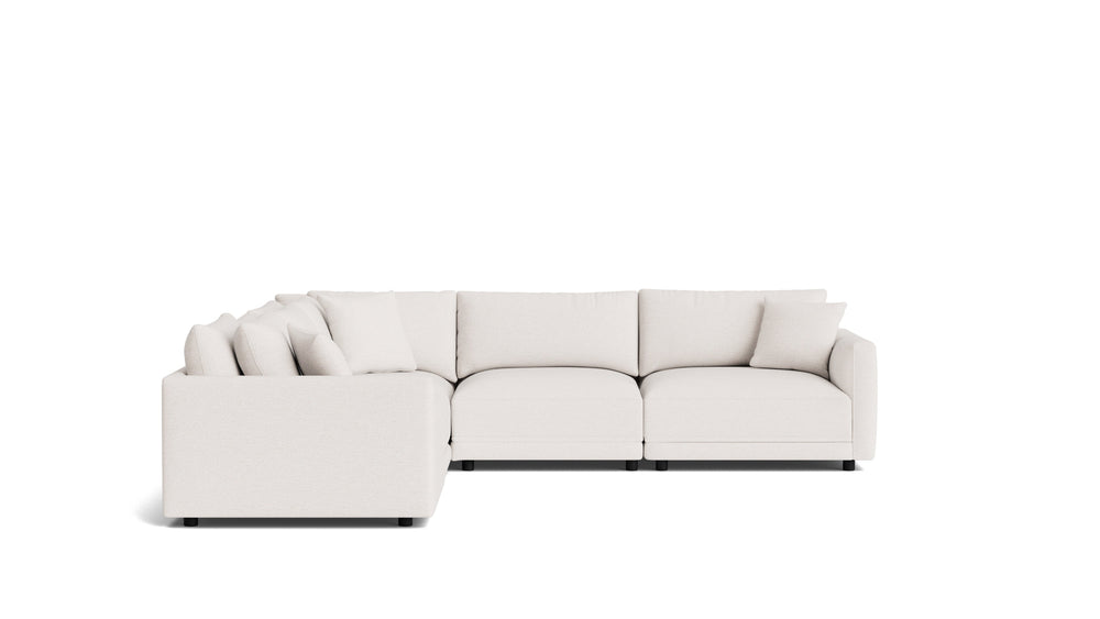 Soft Spot seccional modular cerrado de 5 piezas, Nomad Snow