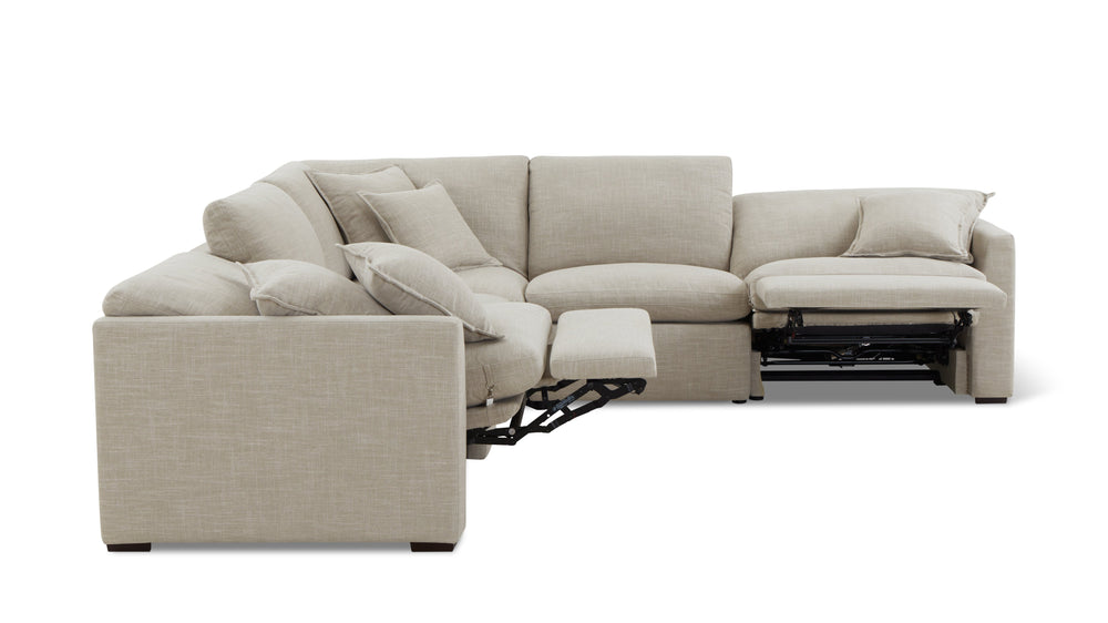 Seccional modular de 5 piezas Lift Off Power Recliner, Piedra clara
