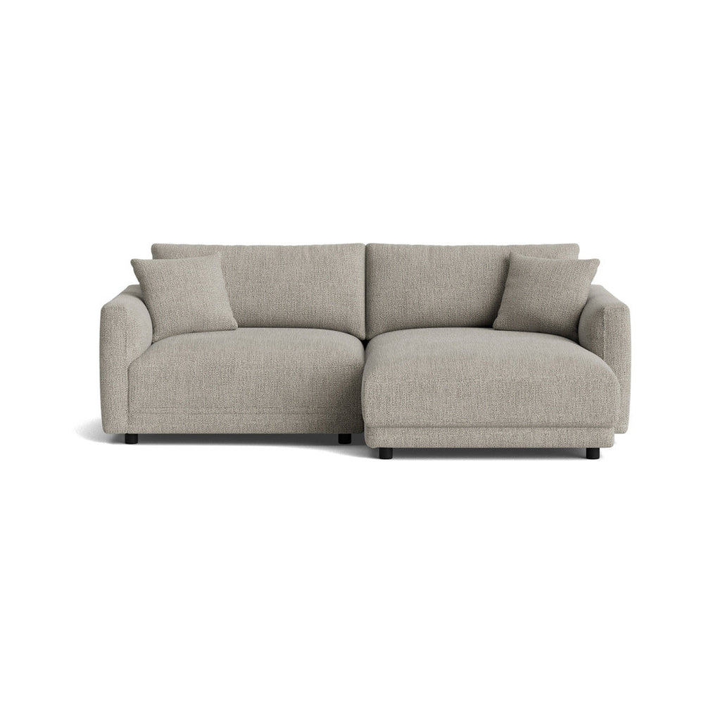 Soft Spot Seccional modular de 2 piezas, orientación derecha, color avena
