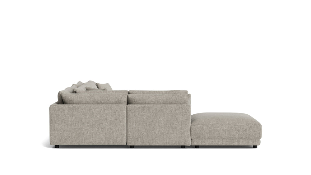 Soft Spot Seccional modular de 5 piezas, lado izquierdo, avena