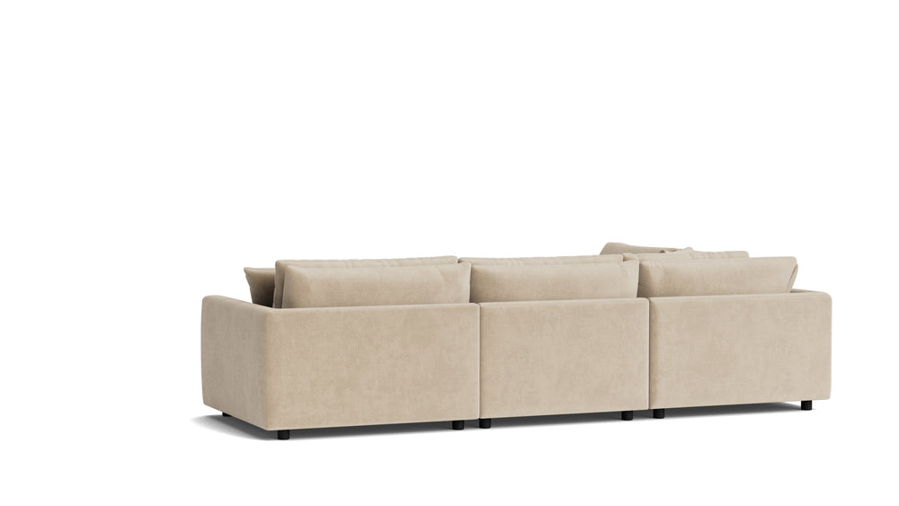 Soft Spot Seccional modular de 5 piezas, lado izquierdo, avena