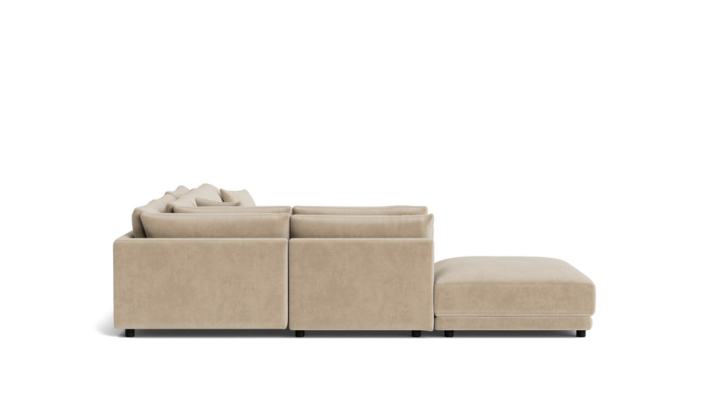 Soft Spot Seccional modular de 5 piezas, lado izquierdo, avena
