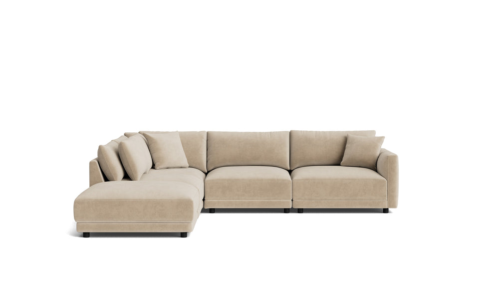 Soft Spot Seccional modular de 5 piezas, lado izquierdo, avena