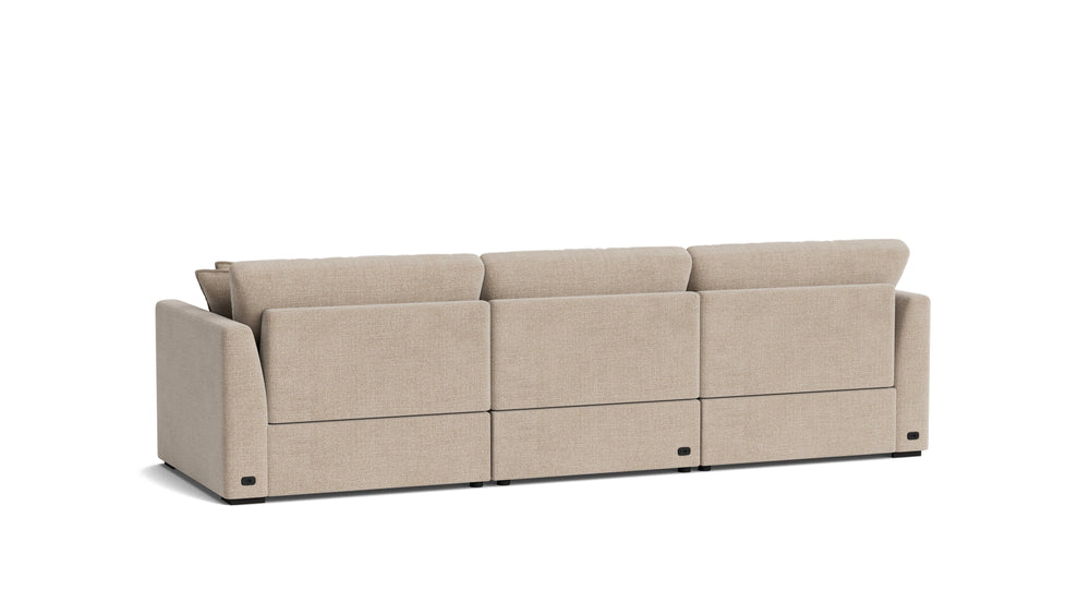 Lift Off sofá modular de 3 piezas con reclinador eléctrico, champán