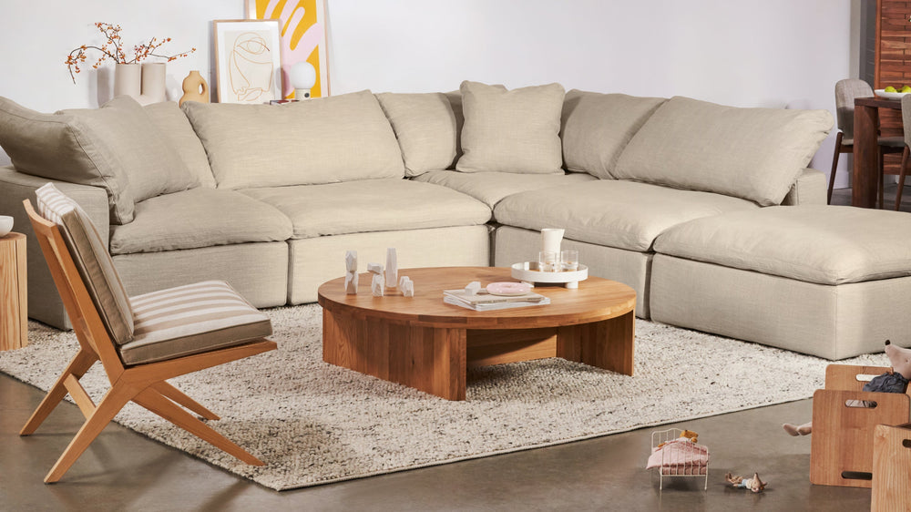 Movie Night™ Seccional modular de 5 piezas, grande, color piedra clara