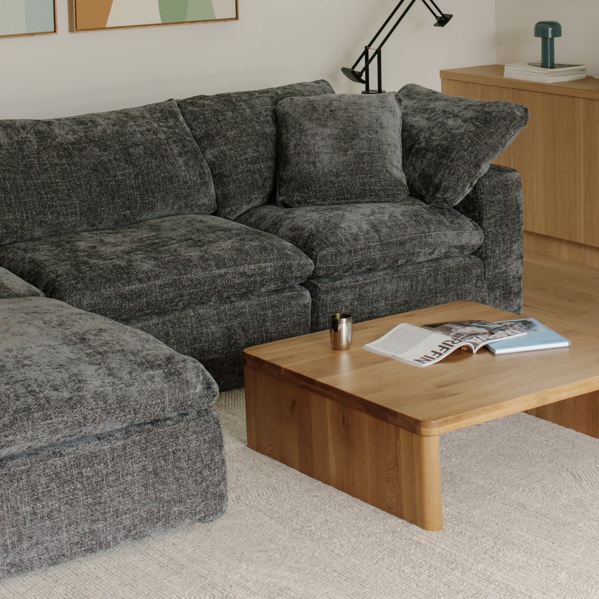 Movie Night™ seccional modular de 4 piezas, grande, trufa