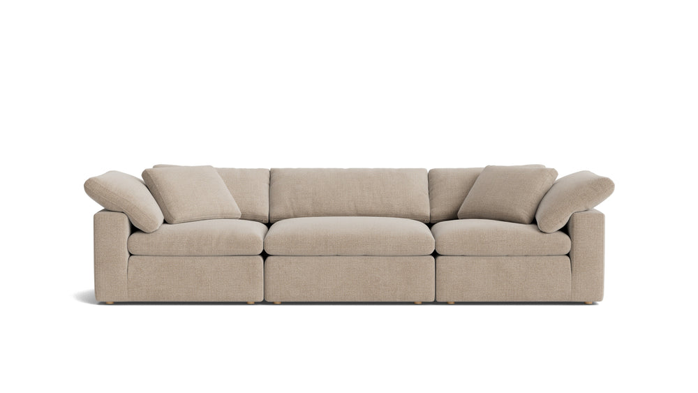 Movie Night™ Sofá modular de 3 piezas, grande, champán