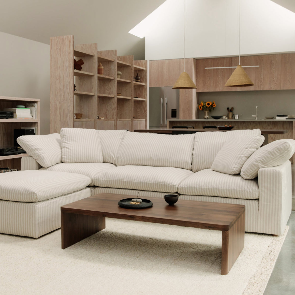 Movie Night™ Seccional modular de 4 piezas, estándar, Newport Stripe