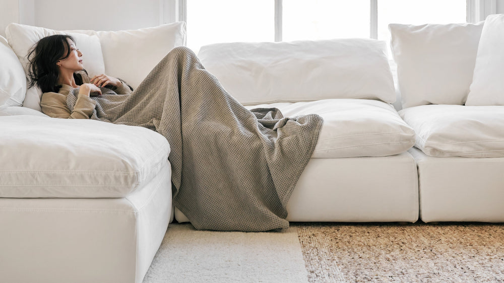 Movie Night™ Sofá modular de 4 piezas estándar color marfil