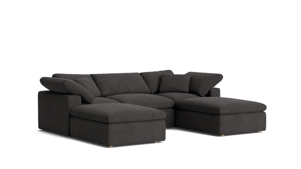Movie Night™ seccional modular en U de 5 piezas, estándar, trufa