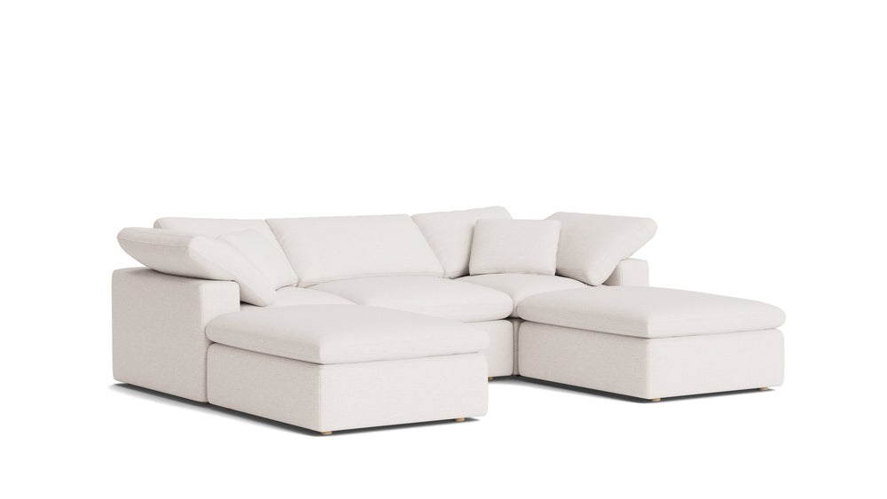 Movie Night™ seccional modular en U de 5 piezas, estándar, trufa