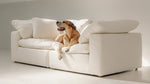 Movie Night™ Sofá modular de 2 piezas, grande, lino color crema