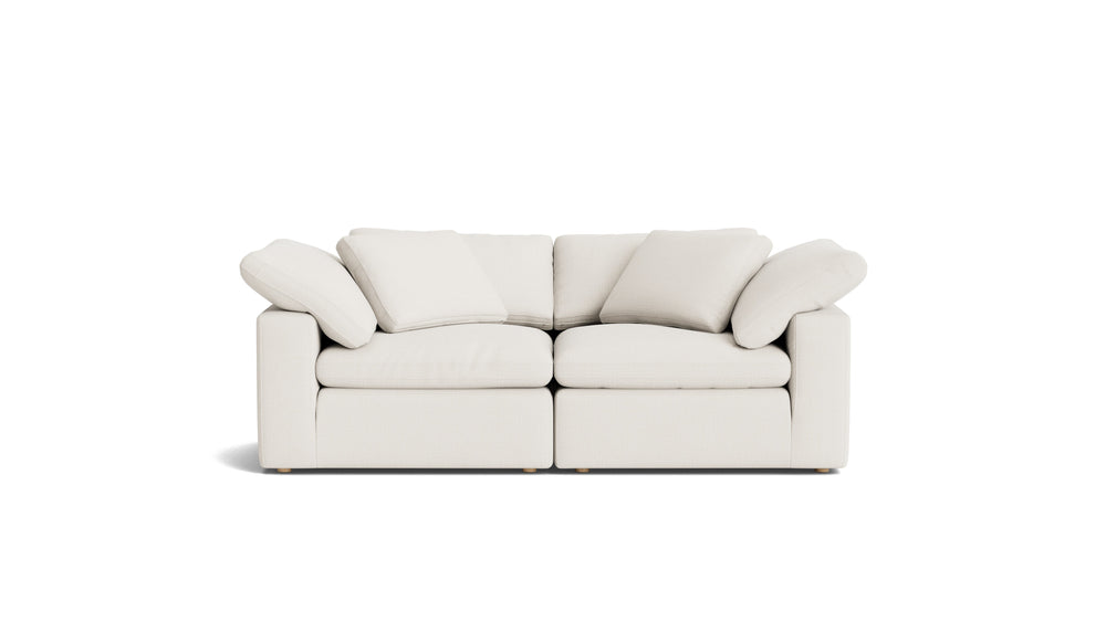 Movie Night™ Sofá modular de 2 piezas, grande, lino color crema