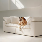 Movie Night™ Sofá modular de 2 piezas, grande, lino color crema