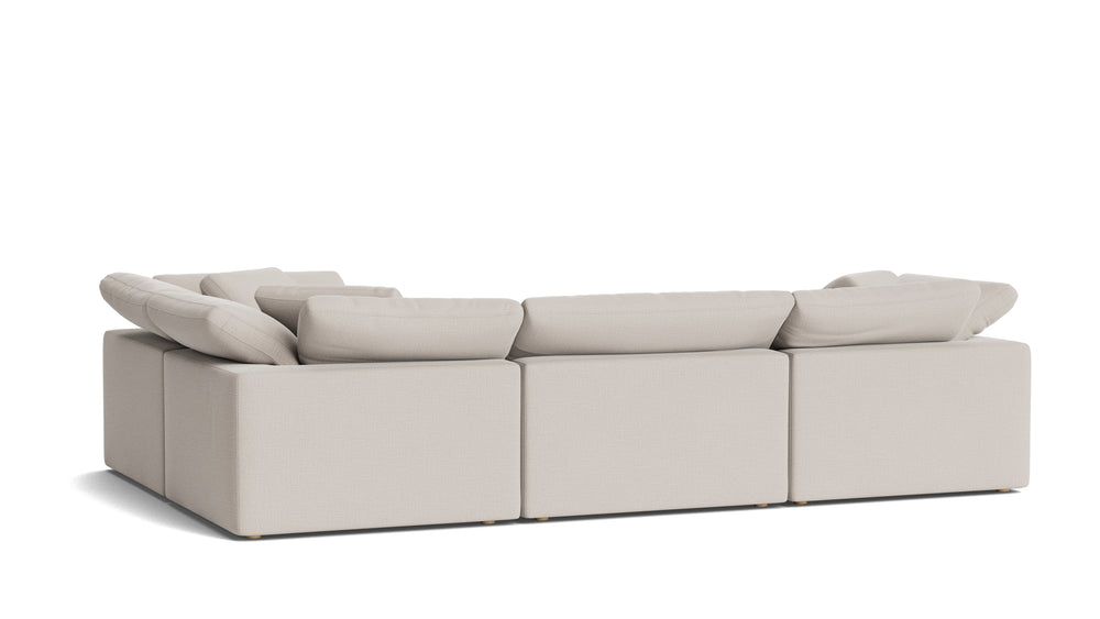Movie Night™ Seccional modular de 4 piezas, configuración cerrada, grande, Arcilla