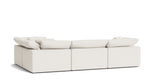 Movie Night™ Seccional modular de 4 piezas, cerrado, grande, lino crema